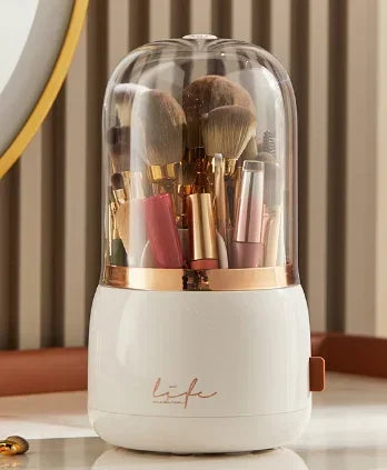 360°Rotating Makeup Organizer Makeup Brush Holder Cosmetic Storage Box Makeup Storage Organizer Pencil Case Lipstick Organizer