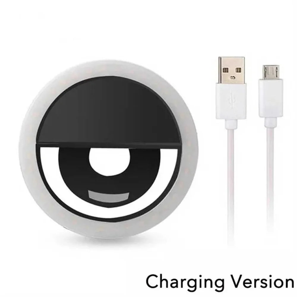 USB Charge LED Selfie Fill Light Led Selfie Ring Light Mobile Phone Live Broadcast Video LED Selfie Ring Lamp For All Smartphone
