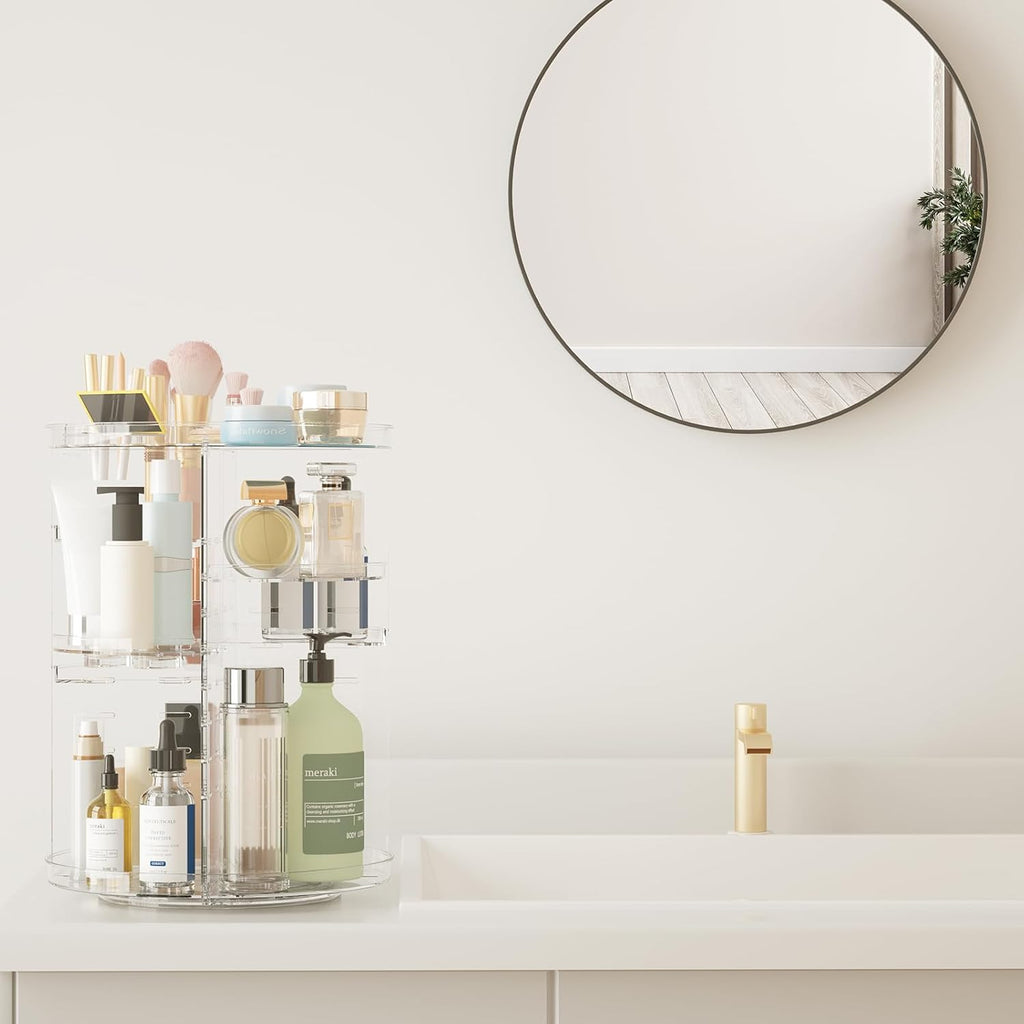 Rotating Makeup Organizer, DIY 8 Adjustable Layers