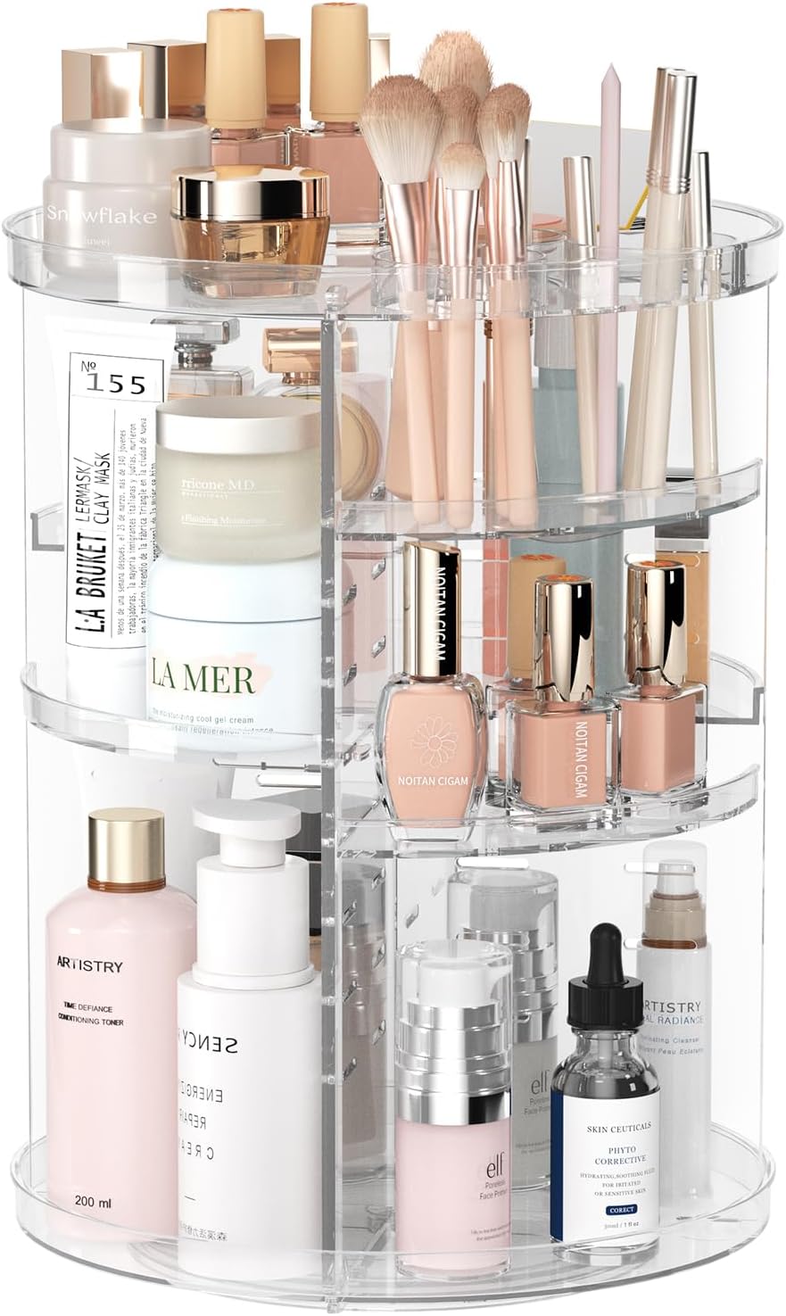 Rotating Makeup Organizer, DIY 8 Adjustable Layers