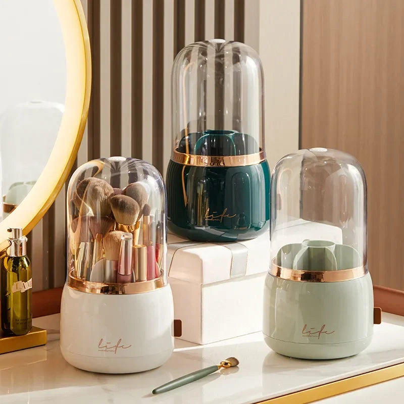 360°Rotating Makeup Organizer Makeup Brush Holder Cosmetic Storage Box Makeup Storage Organizer Pencil Case Lipstick Organizer