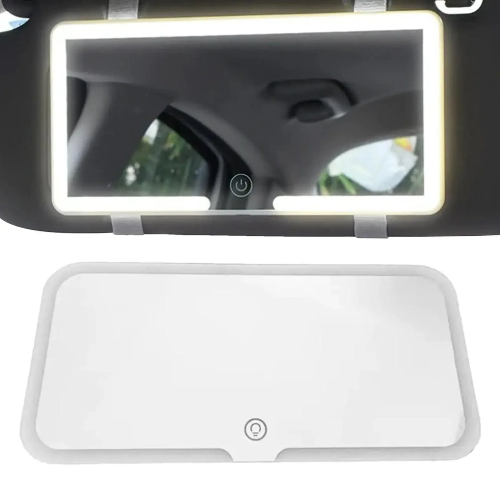 Car Sun Visor Vanity Mirror LED High-definition Vanity Mirror with 3 Light Modes Touch Screen Universal Car Vanity Mirror