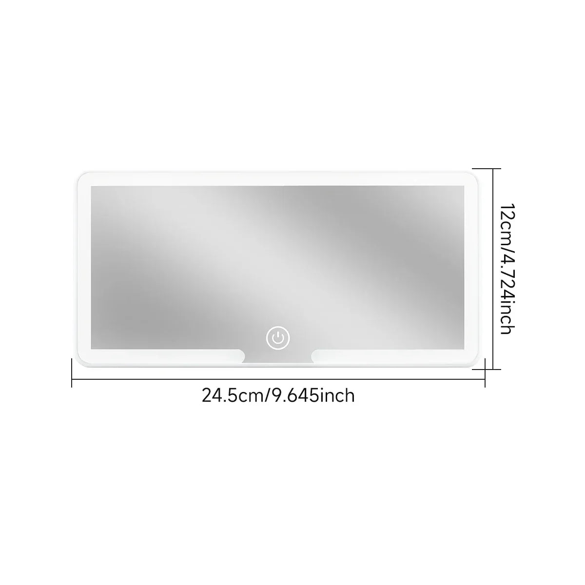 Car Sun Visor Vanity Mirror LED High-definition Vanity Mirror with 3 Light Modes Touch Screen Universal Car Vanity Mirror