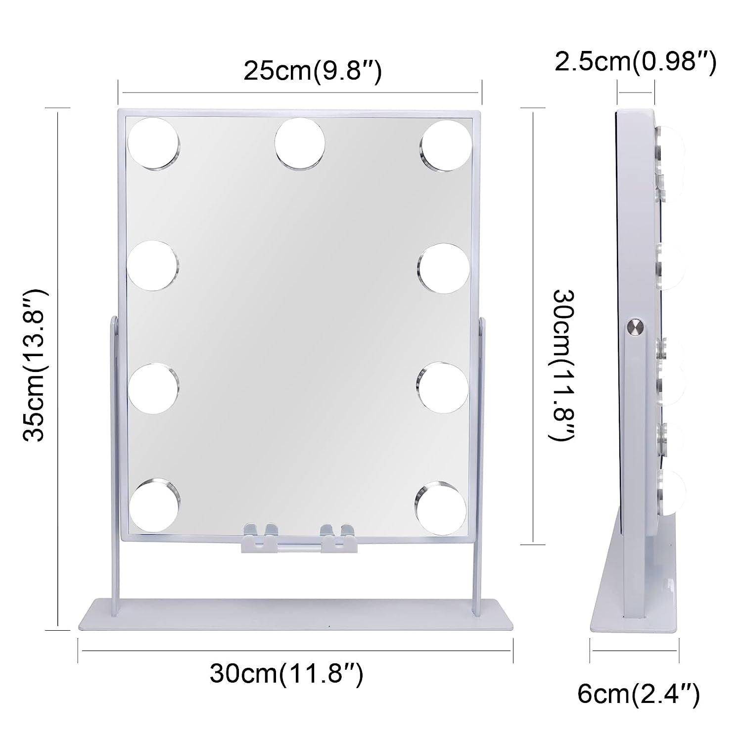 Bluetooth Lighted Vanity Mirror with Wireless Charging