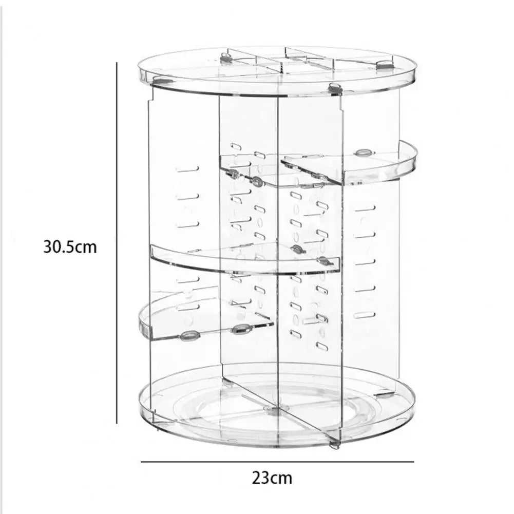 360 Degree Rotation Storage Rack 360 Rotating Makeup Organizer with 8 Adjustable Layers for Skincare Storage for Vanity